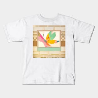 Pastel Butterfly Abstract Kids T-Shirt